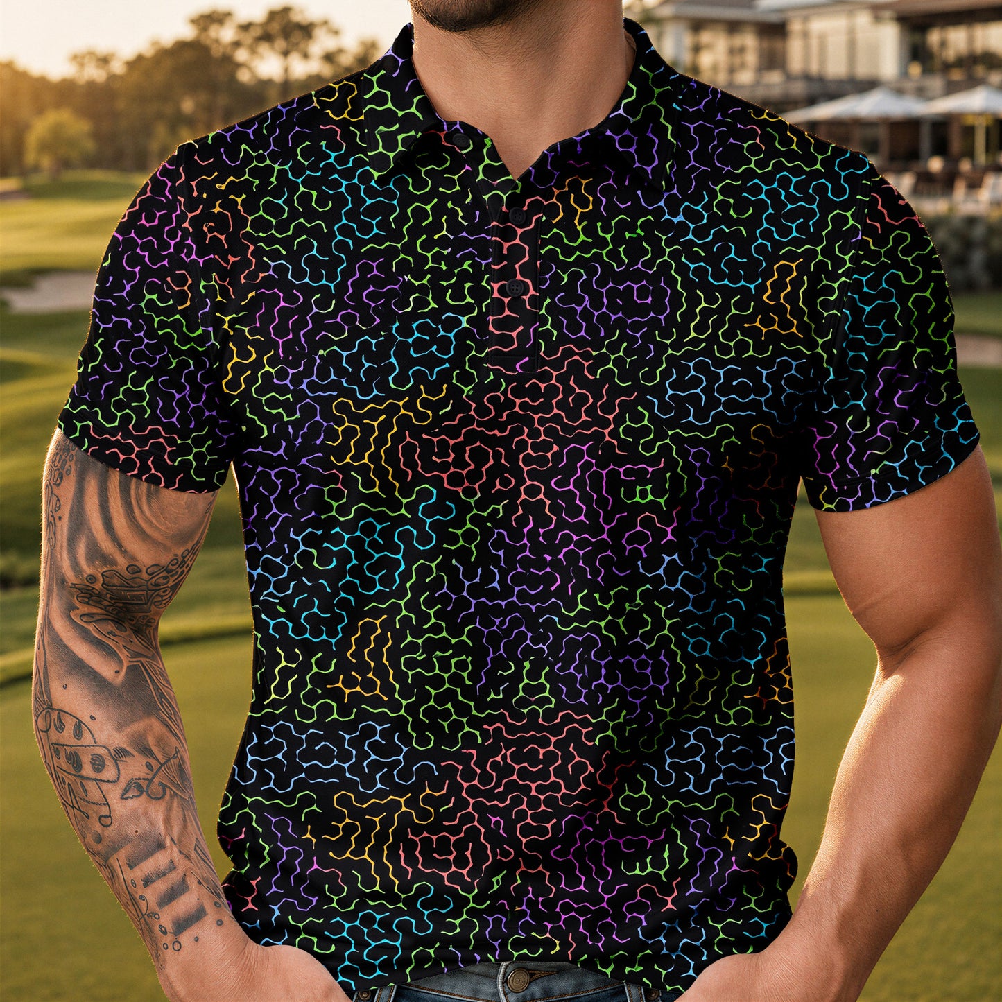 Black Color Men Polo Shirt