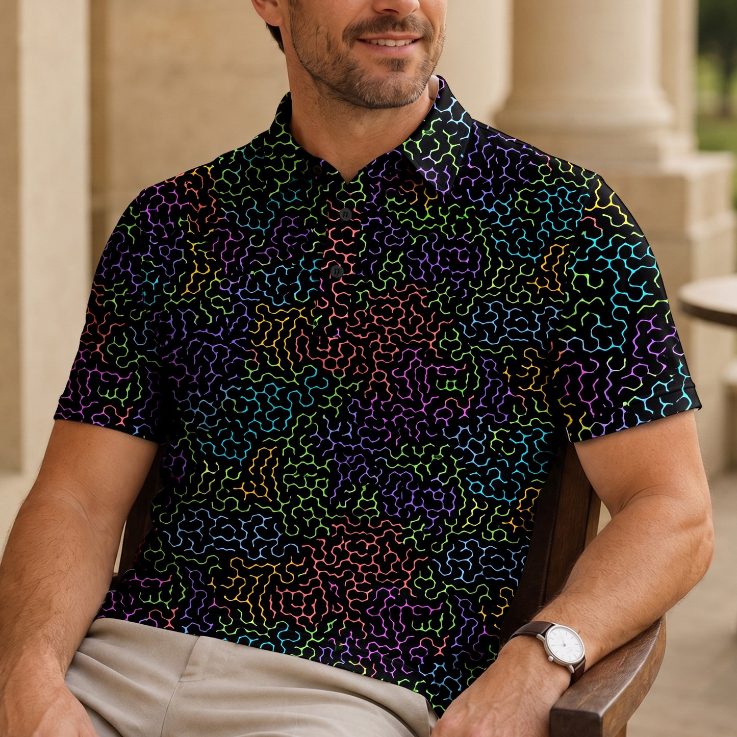 Black Color Men Polo Shirt