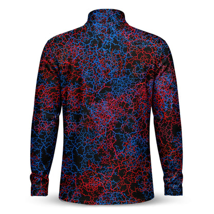 The Root Back Blue Red Men Quarter-zip Pullover