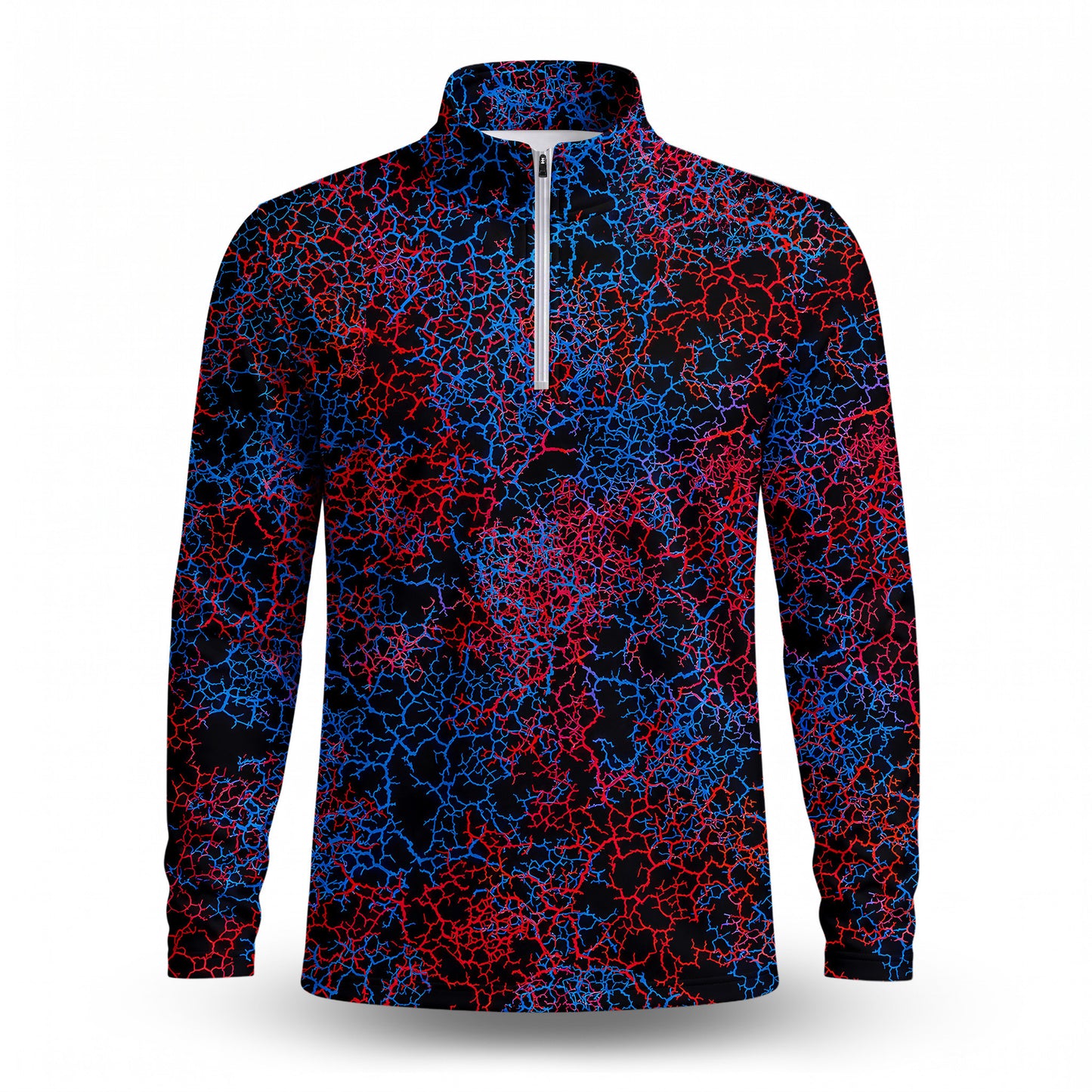 The Root Back Blue Red Men Quarter-zip Pullover