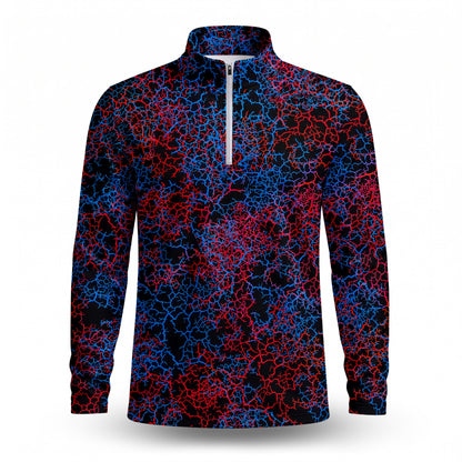The Root Back Blue Red Men Quarter-zip Pullover