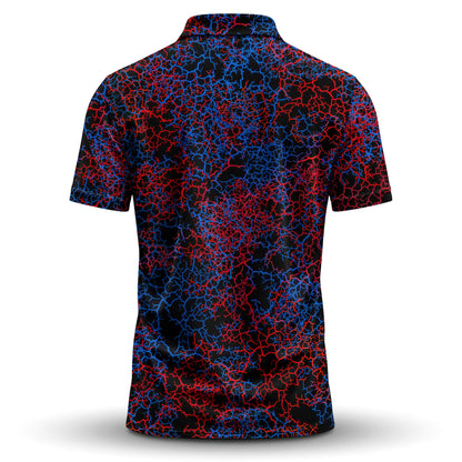 The Root Back Blue Red Men Polo Shirt
