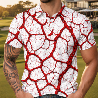 White Red Root Men Polo Shirt