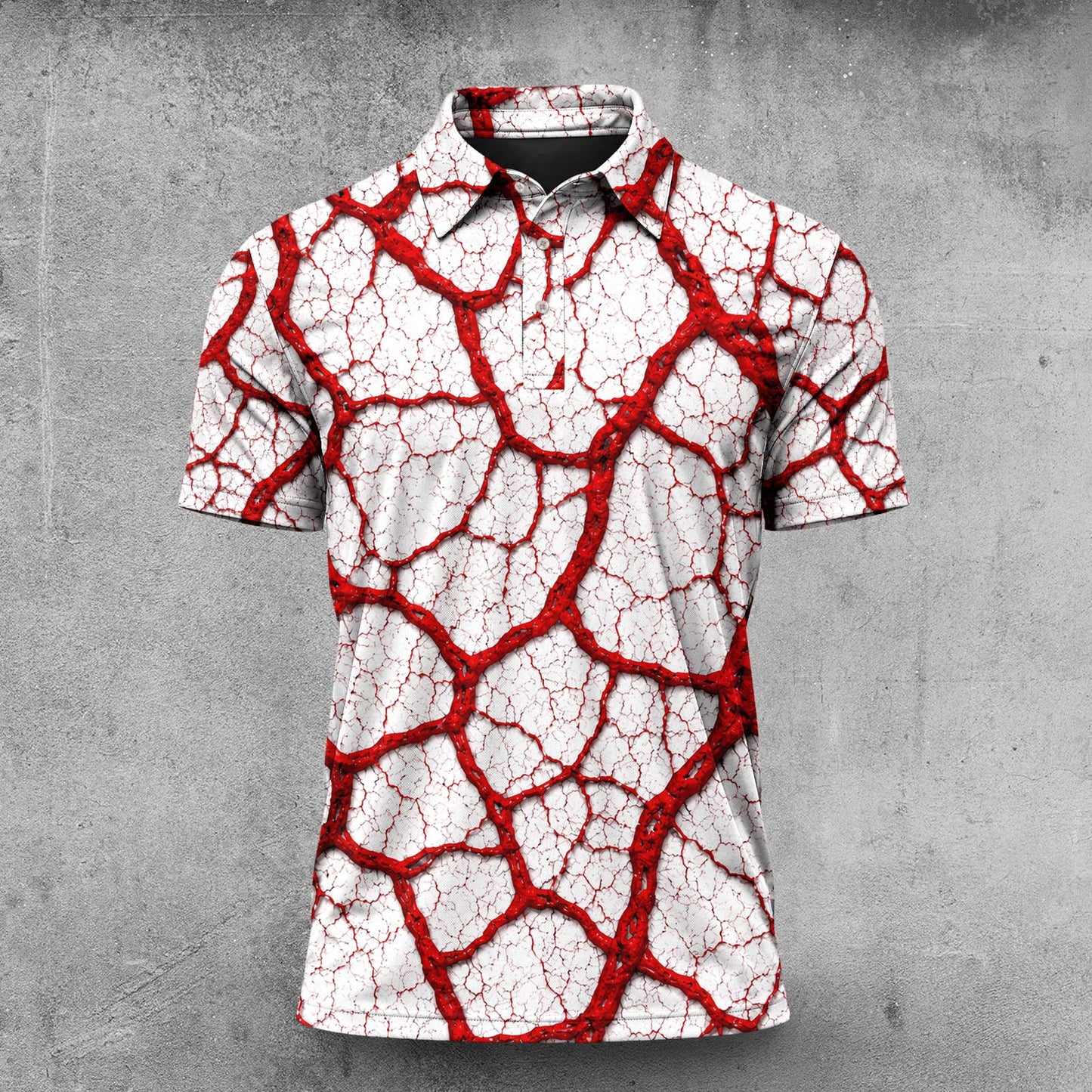 White Red Root Men Polo Shirt