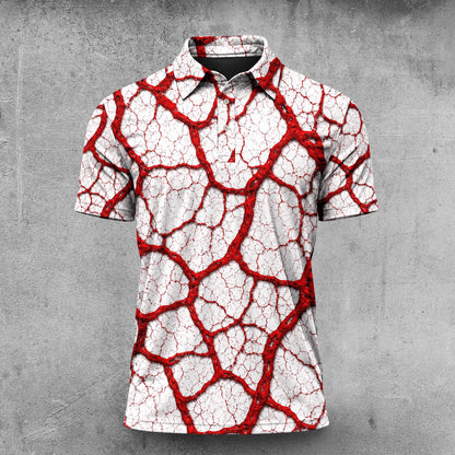 White Red Root Men Polo Shirt