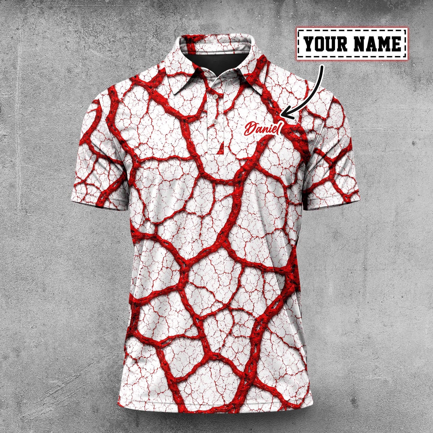 White Red Root Men Polo Shirt