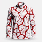 White Red Root Men Quarter-zip Pullover