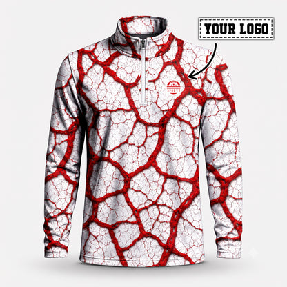 White Red Root Men Quarter-zip Pullover