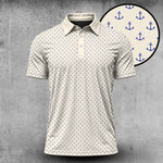 Blue Vanilla Anchor Men Polo Shirt