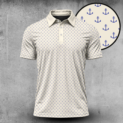 Blue Vanilla Anchor Men Polo Shirt