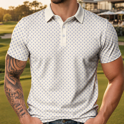 Blue Vanilla Anchor Men Polo Shirt