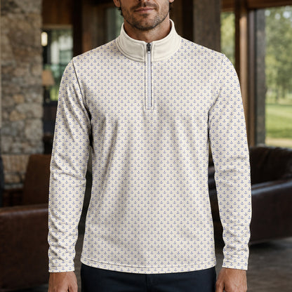 Blue Vanilla Anchor Men Quarter-zip Pullover