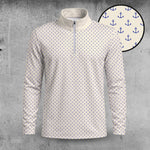 Blue Vanilla Anchor Men Quarter-zip Pullover