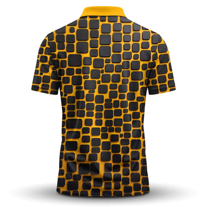 Yellow Black Cude Men Polo Shirt
