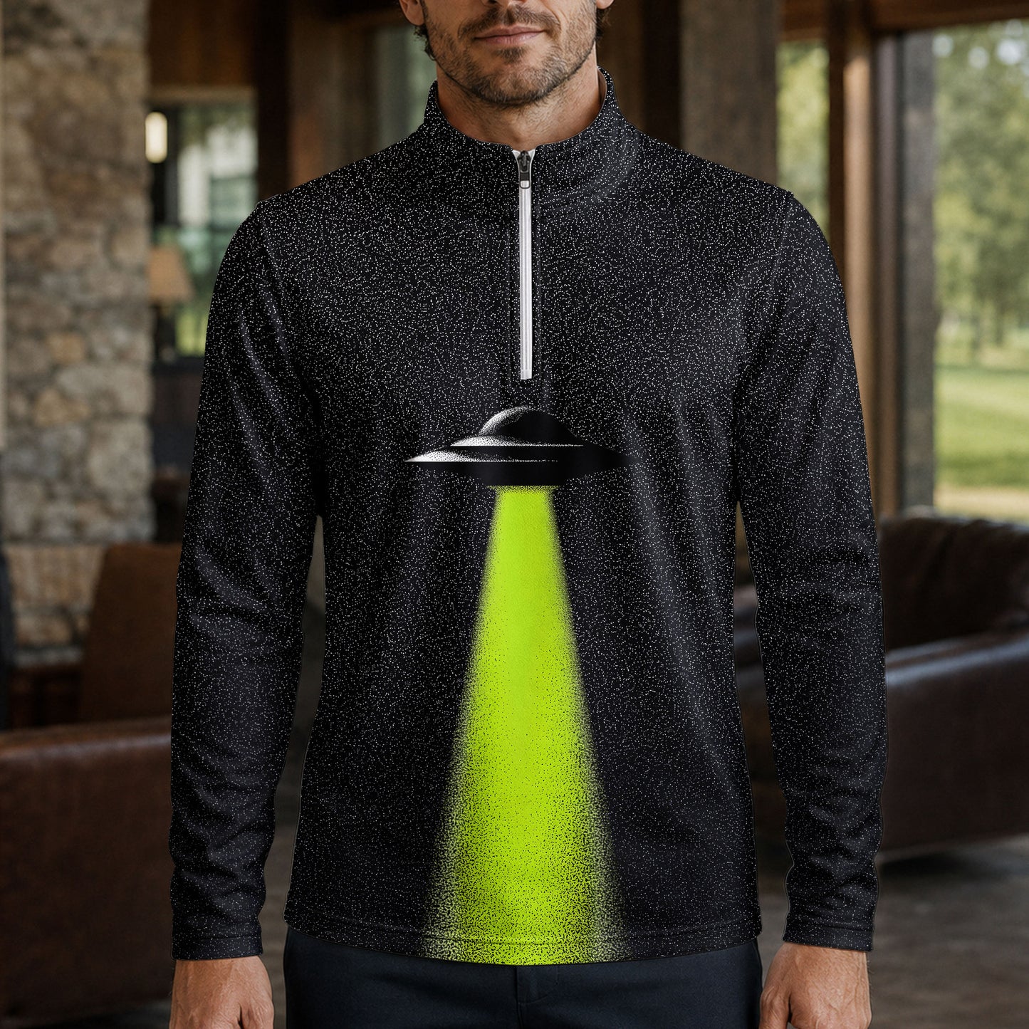 UFO Men Quarter-zip Pullover