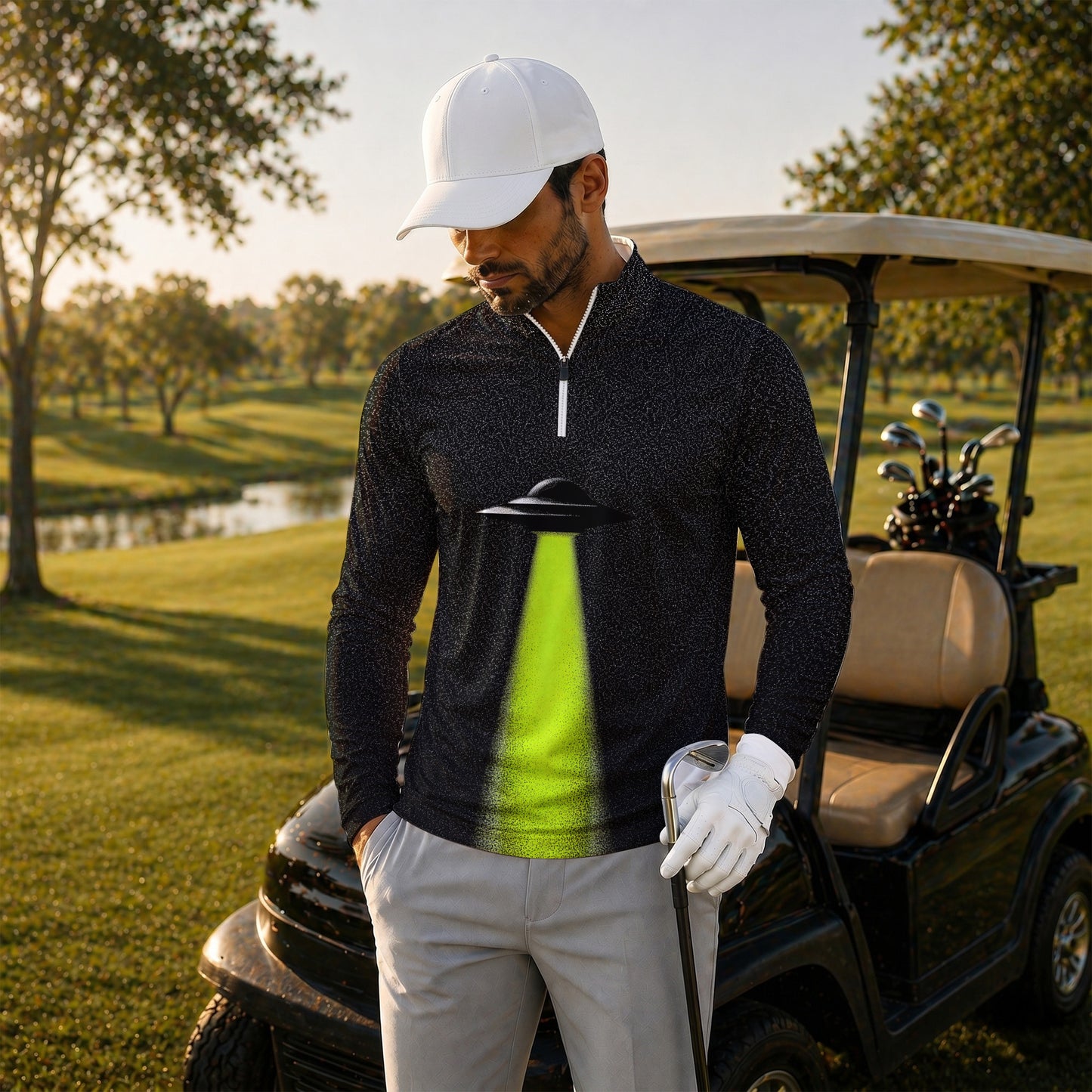 UFO Men Quarter-zip Pullover