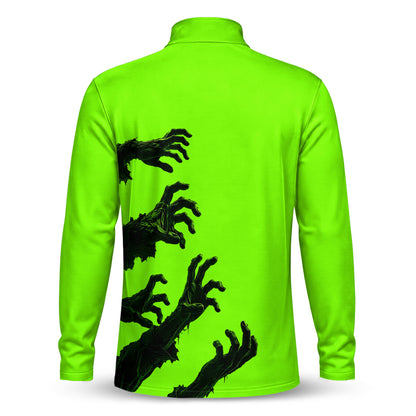 Halloween Zoombie Hands Men Quarter-zip Pullover
