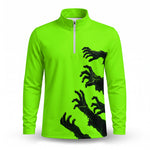 Halloween Zoombie Hands Men Quarter-zip Pullover