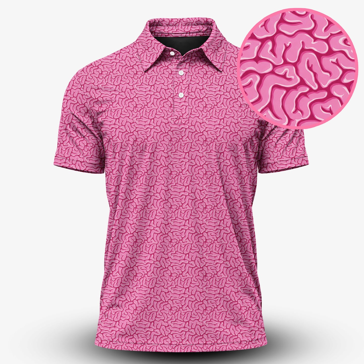 Brain Pattern Men Polo Shirt