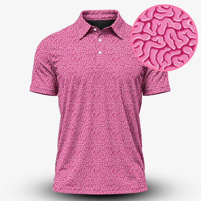 Brain Pattern Men Polo Shirt
