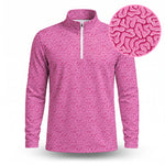 Brain Pattern Men Quarter-zip Pullover
