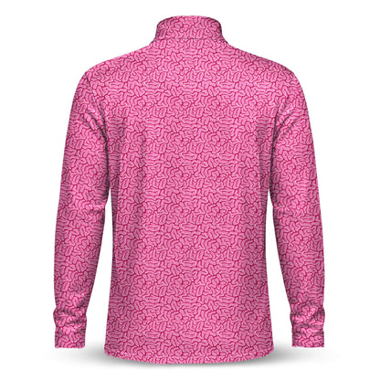 Brain Pattern Men Quarter-zip Pullover
