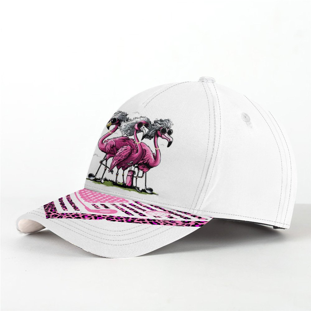 Flamingo Some Grandmas Knit Real Grandmas Play Golf Cap CVH160901