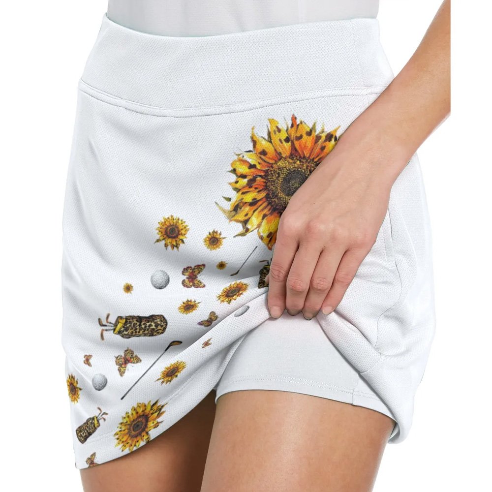 Leopard Sunflower Swing Swear Repeat Skort KVH200901