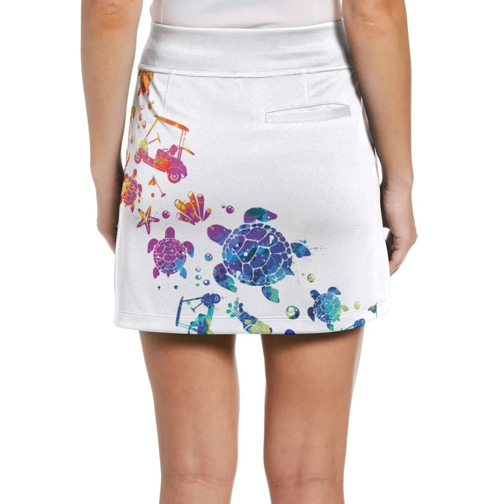 I'm Not Swearing I'm Using My Golf Words Water Color Turtle Bundle Skort KVH250901