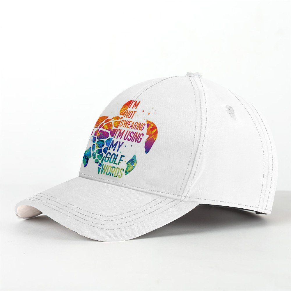 I'm Not Swearing I'm Using My Golf Words Water Color Turtle Cap CVH250901