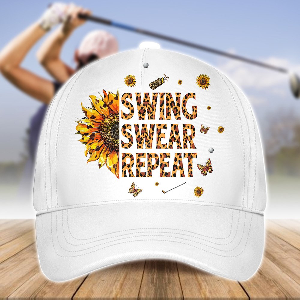 Leopard Sunflower Swing Swear Repeat Cap CVH200901