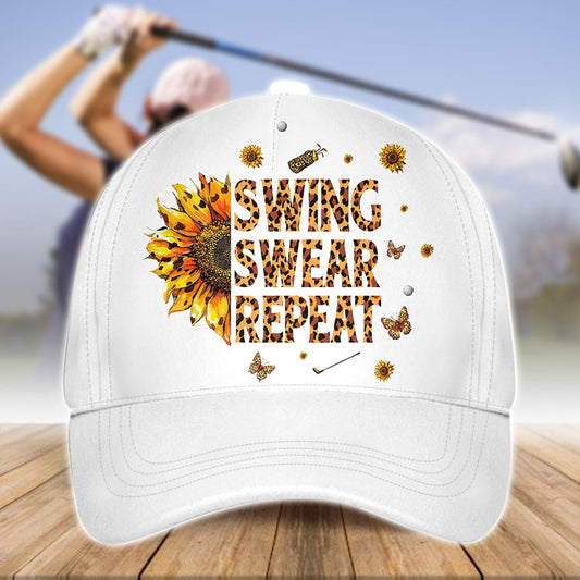 Leopard Sunflower Swing Swear Repeat Cap CVH200901