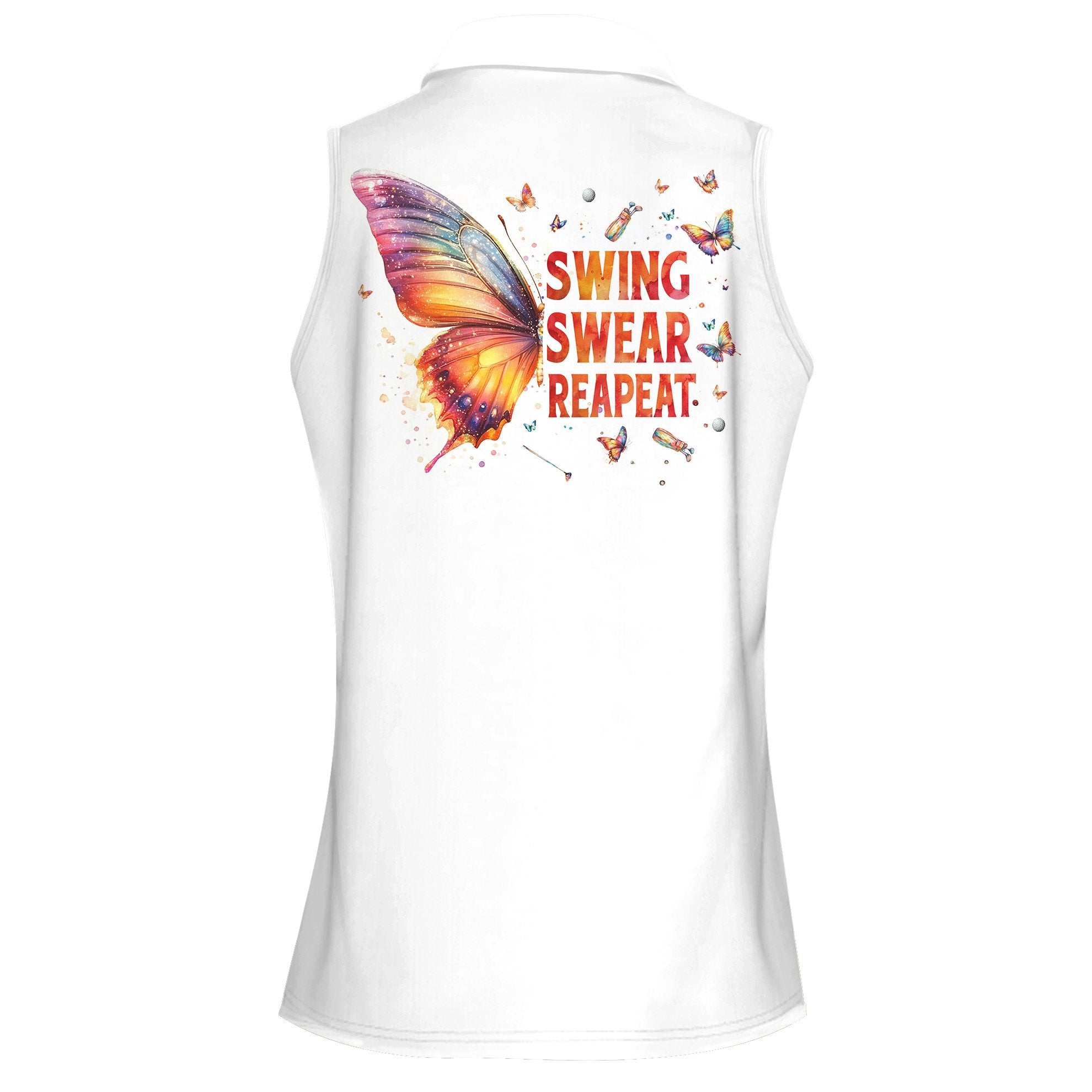 Butterfly Swing Swear Repeat Women Polo Shirt LVH210901