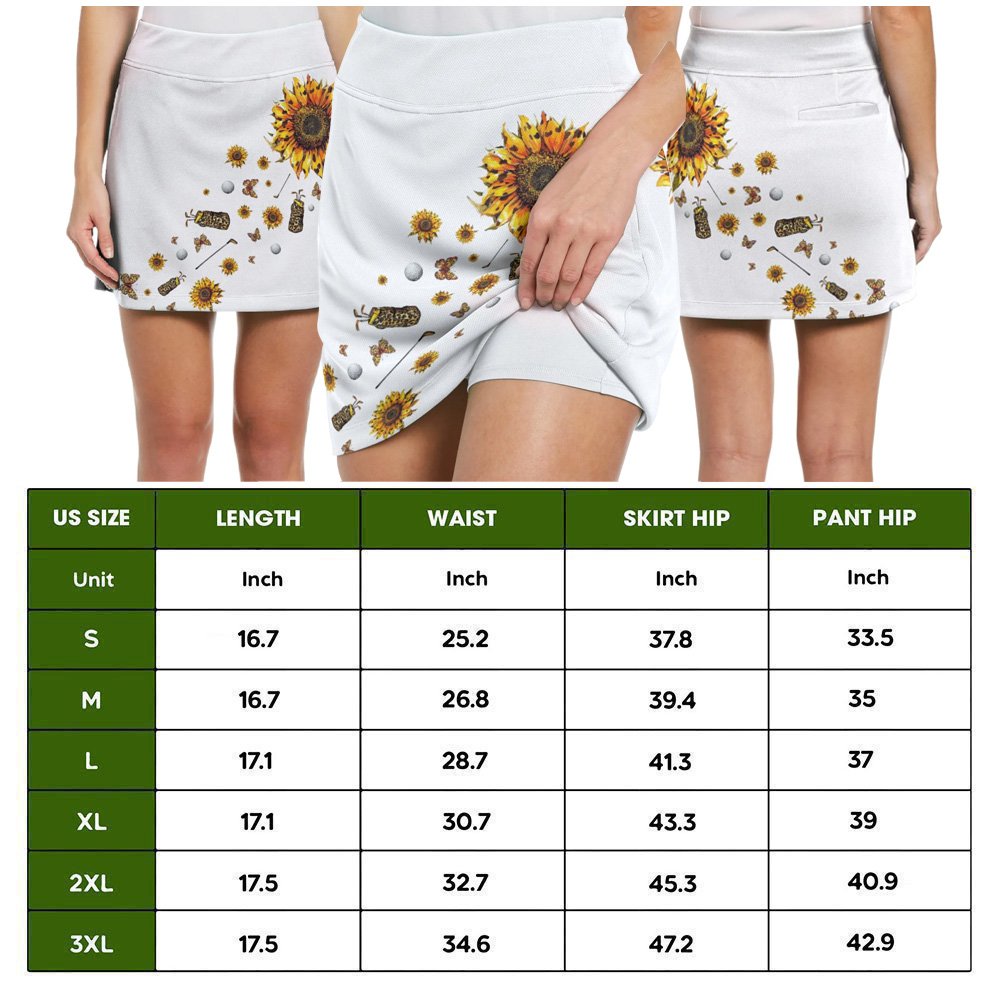 Leopard Sunflower Swing Swear Repeat Skort KVH200901