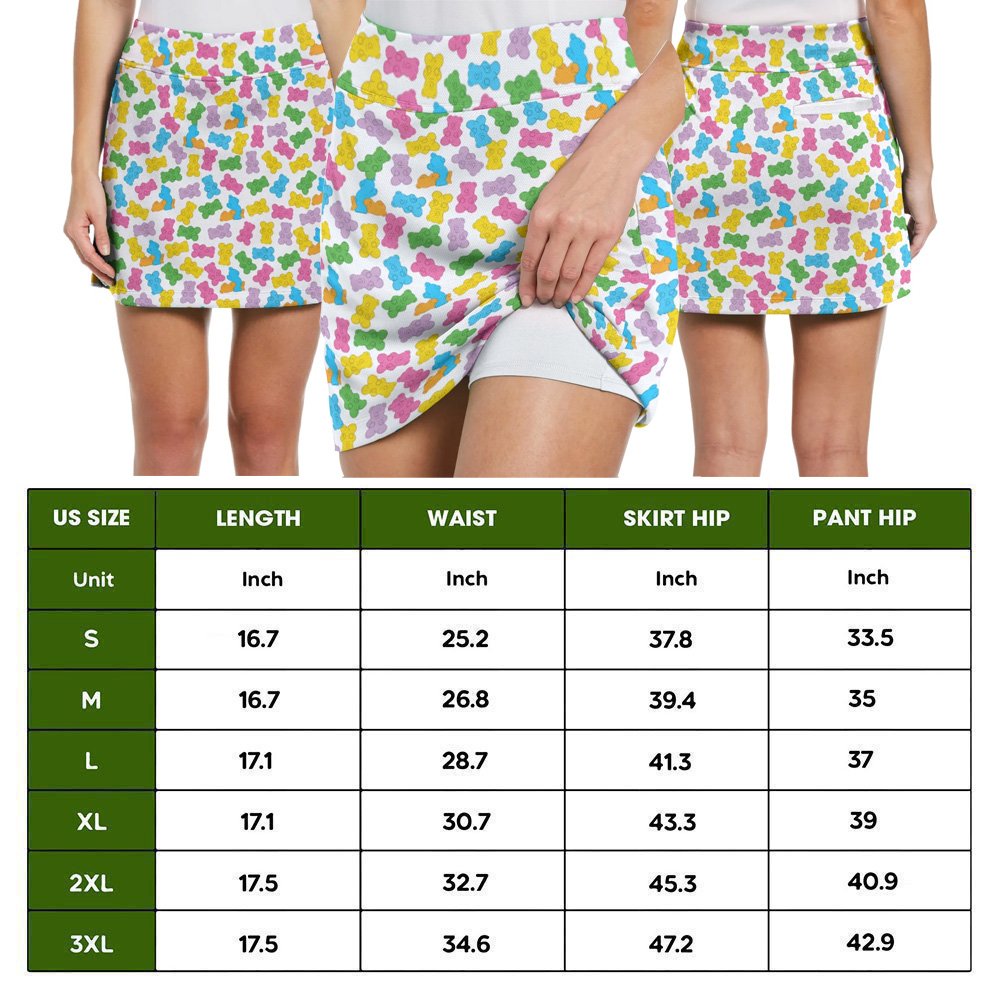 Gummy Bears Cute Pattern Bundle Skort KVH230901