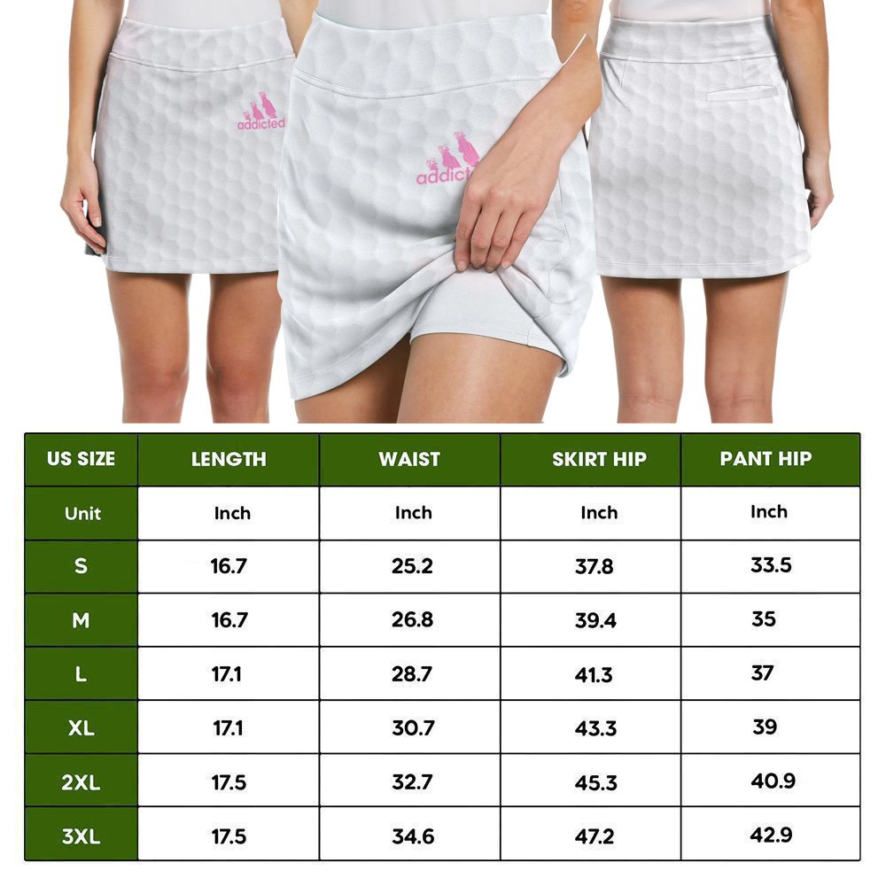I Hate Golf Golf Ball Pink Skort KVH240901