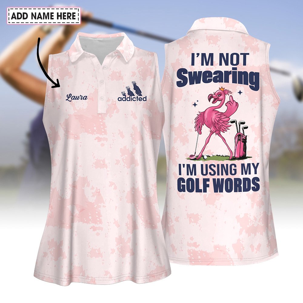 Flamingo I'm Not Swearing Women Polo Shirt V2 LVH180901