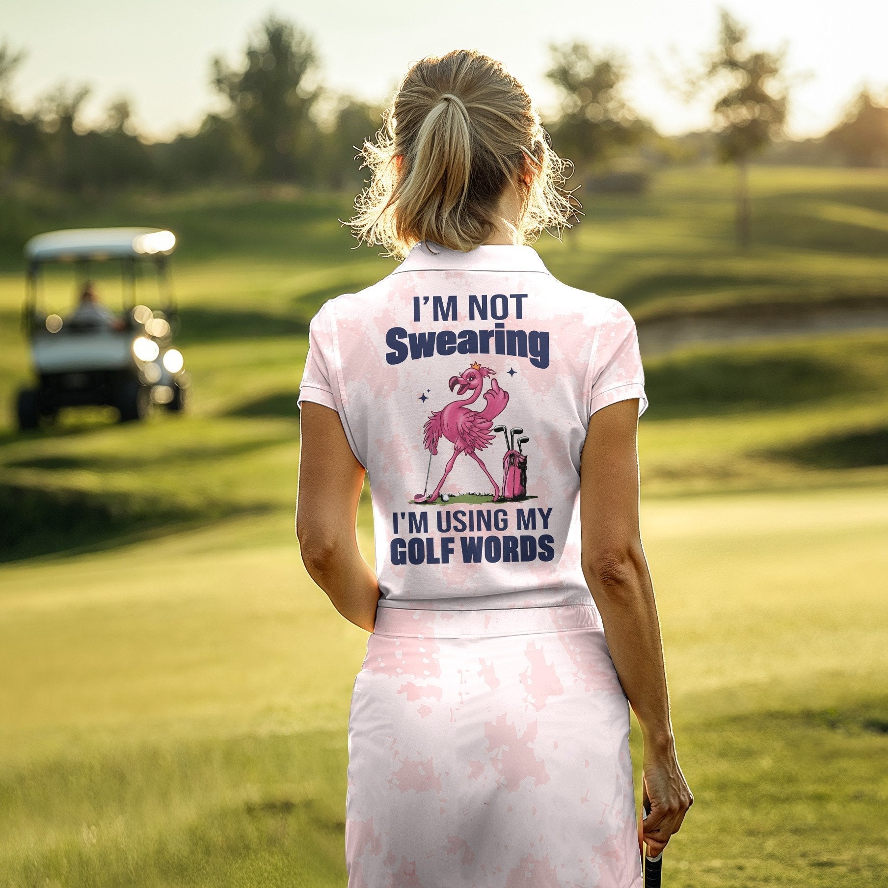 Flamingo I'm Not Swearing Women Polo Shirt V2 LVH180901