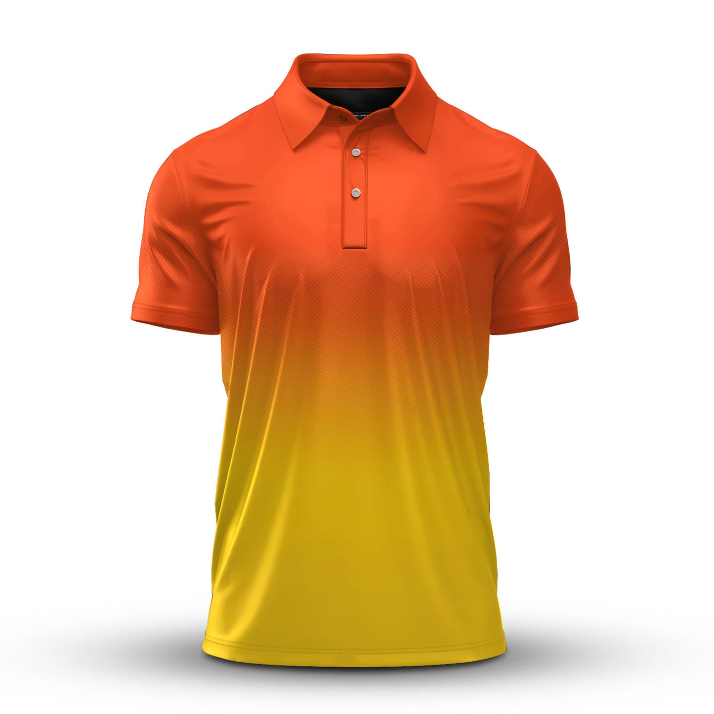2026  Gradient Orange Yellow Men Polo Shirt
