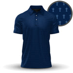 2027  Trophy Pattern Blue Men Polo Shirt