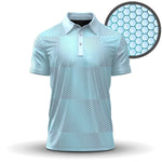 Cyan Golf Pattern 2027 Men Polo Shirt