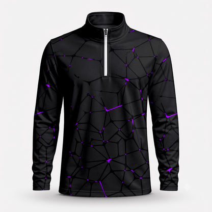 Dark Purple Net 2027 PGA Men Quarter-zip Pullover