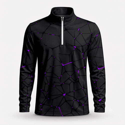Dark Purple Net 2027 PGA Men Quarter-zip Pullover