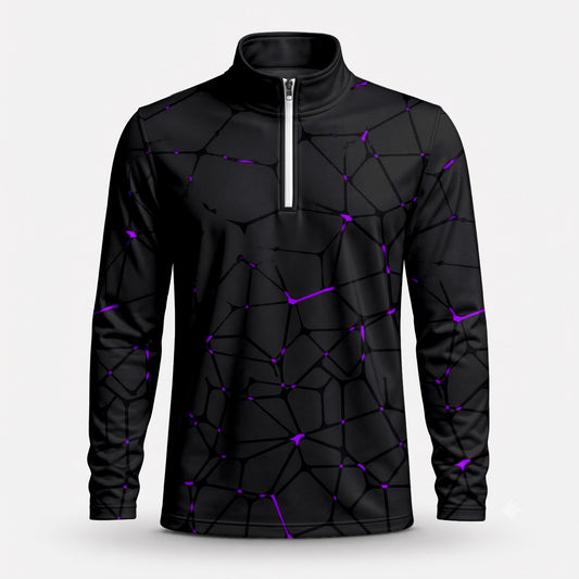 Dark Purple Net 2027 PGA Men Quarter-zip Pullover