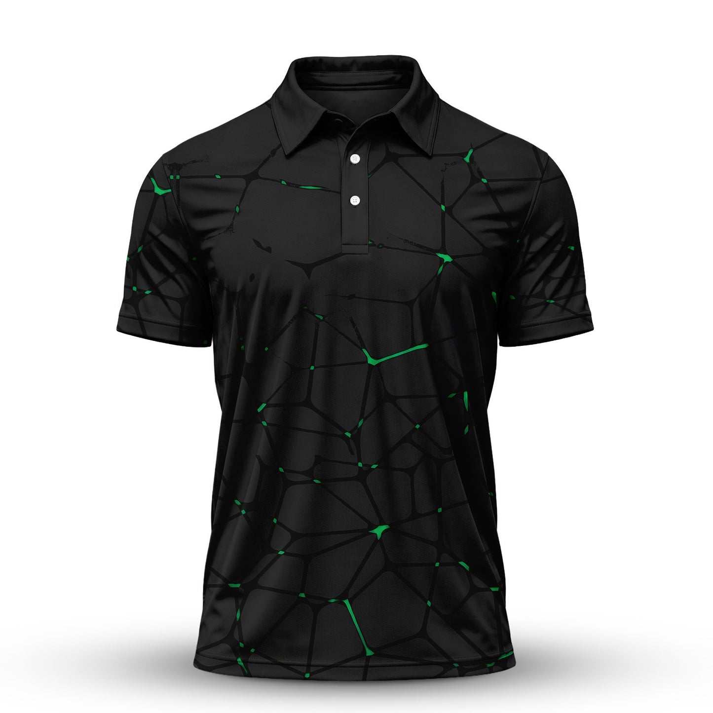 Dark Green Net The Masters Men Polo Shirt