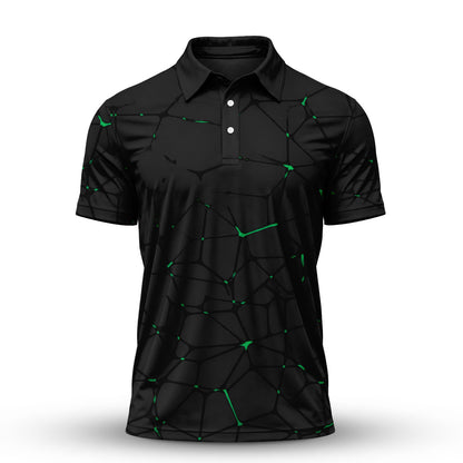 Dark Green Net The Masters Men Polo Shirt