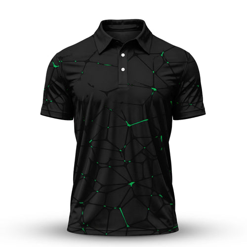 Dark Green Net The Masters Men Polo Shirt