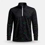 Dark Green Net The Masters Men Quarter-zip Pullover