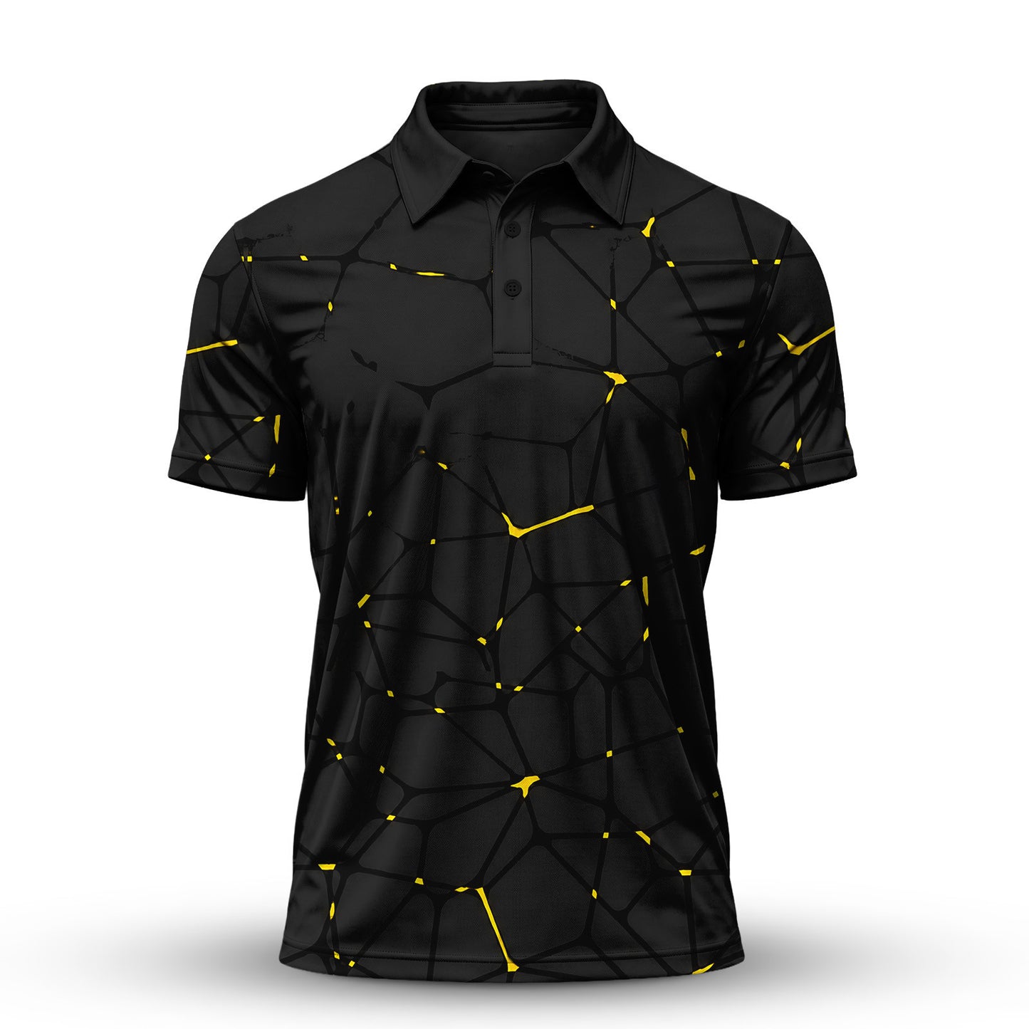 Dark Yellow Net The Open Men Polo Shirt