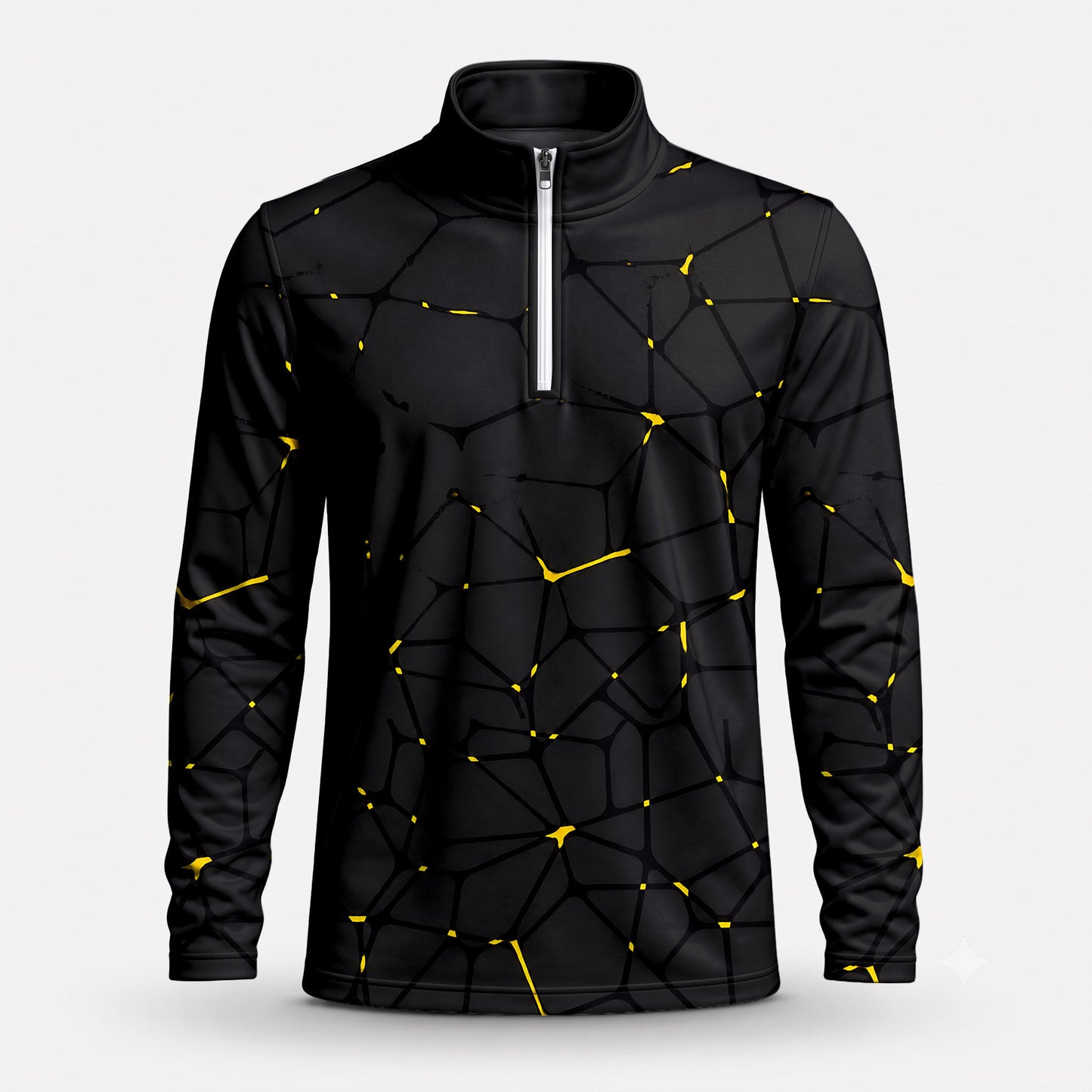 Dark Yellow Net The Open Men Quarter-zip Pullover